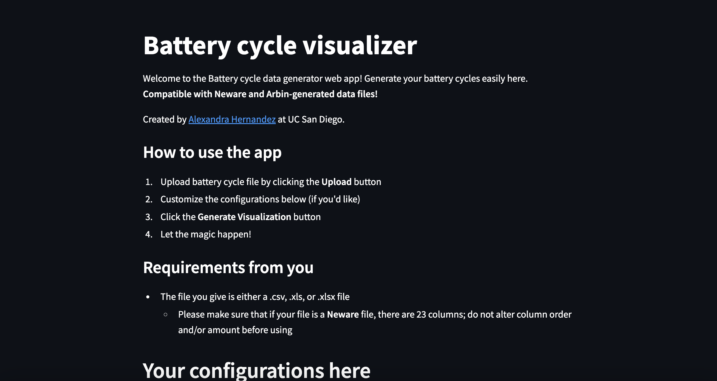 Battery Cycle Visualizer